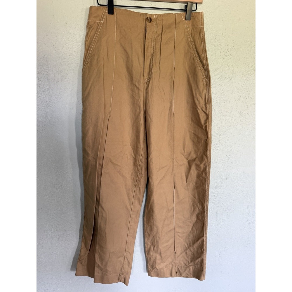 Banana Republic Harbison Safari Suit Straight Leg Pants Brown High Rise Sz 6